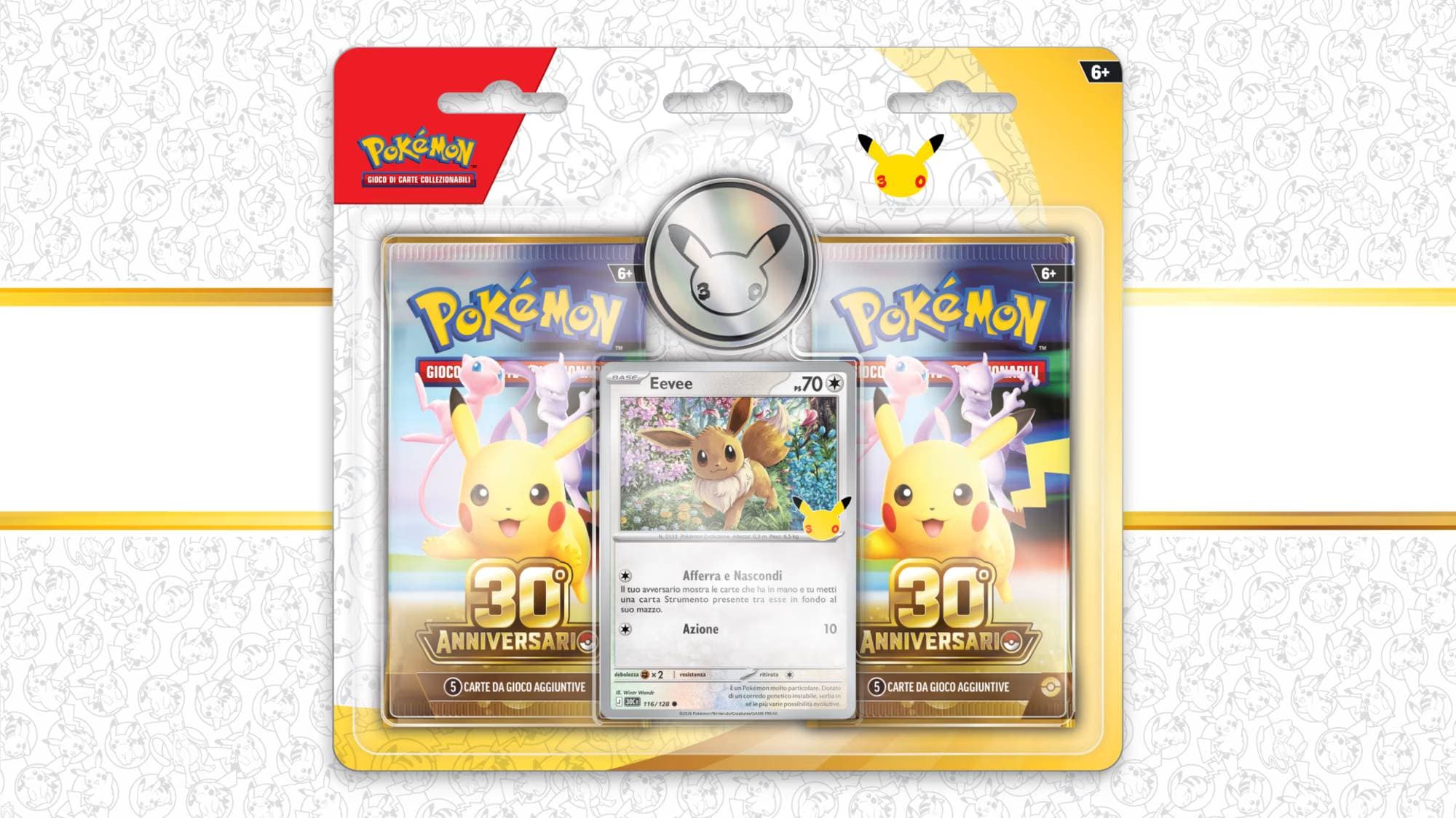 Pokémon 30° Anniversario Pack 2 Buste Eevee IT
