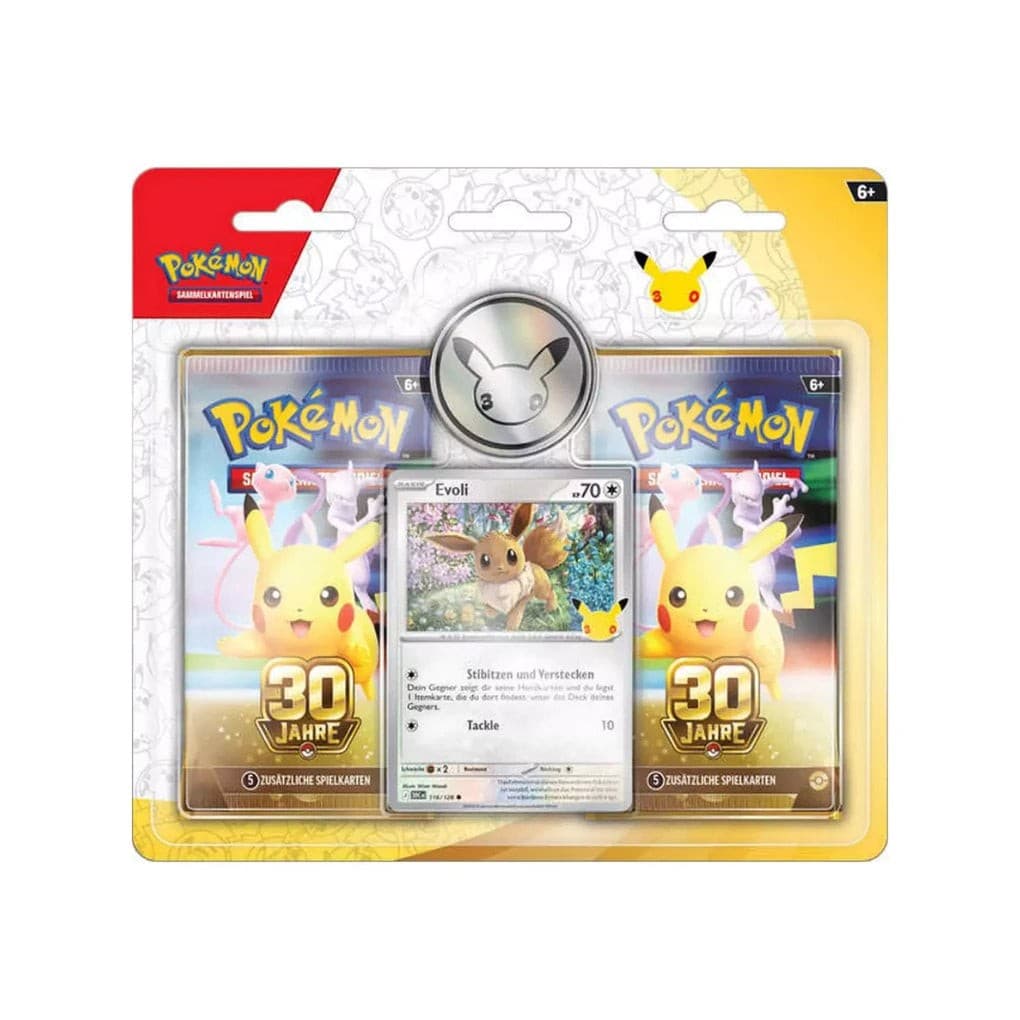 Pokémon 30 Jahre Pack 2 Boosters Evoli Deutsch